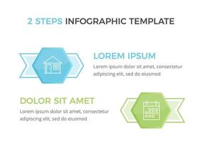 Infographic Template with 2 Steps vector