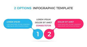 Infographic Template with 2 Options vector