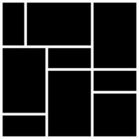 Blank collage frame template for photos and images vector
