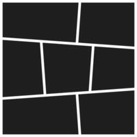 Blank collage frame template for photos and images vector