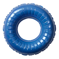 Blue pool float . Blue plastic pool float top view . Pool float for summertime activities and swimming in the ocean isolated. Inflatable pool float png