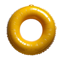 Yellow pool float . Yellow plastic pool float top view . Pool float for summertime activities and swimming in the ocean isolated. Inflatable pool float png