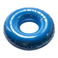 Blue pool float . Blue plastic pool float top view . Pool float for summertime activities and swimming in the ocean isolated. Inflatable pool float png
