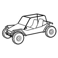 Modified car coloring pages vector