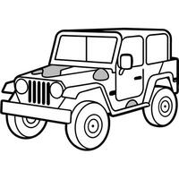 Modified car coloring pages vector
