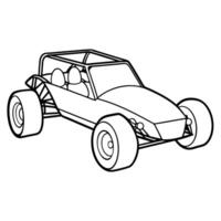 Modified car coloring pages vector
