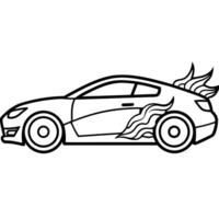 Modified car coloring pages vector