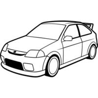Modified car coloring pages vector