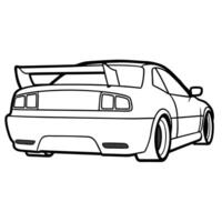 Modified car coloring pages vector