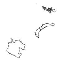 Arkhangelsk Oblast map, administrative division of Russia. illustration. vector
