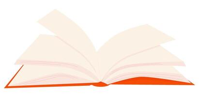 Open book. encyclopedia textbook for students. notebook copybook for notes. flat illustration vector