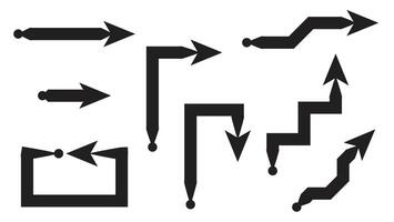 arrows set isolated on white background. graphic design element vector