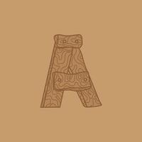 Concept logo design with wooden plank ideas vector