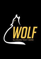 initial wolf concept idea logo design vector