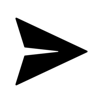 enviar mensaje icono aislado. papel avión símbolo. vector