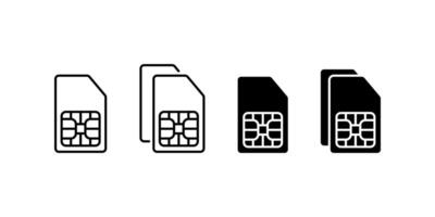 Sim card icon isolated on white background. vector
