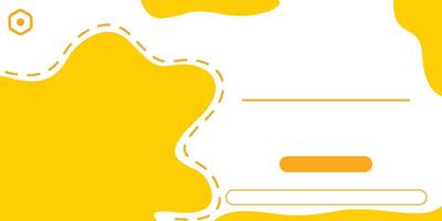 Banner Template With Yellow Background vector