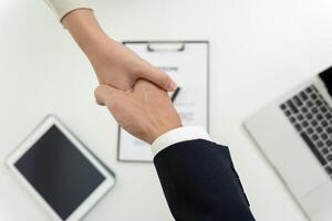 Executives accept job application documents and read job applicants resume to match the position. company publishes vacancies online to find human. Human resource, interview, letters, competence. photo