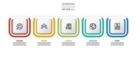 Business concept infographic template with option. vector
