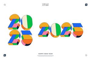 2025 New Year celebration with Happy New Year's Eve fireworks, countdown to midnight on December 31st vector
