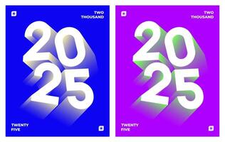 2025 New Year celebration with Happy New Year's Eve fireworks, countdown to midnight on December 31st vector