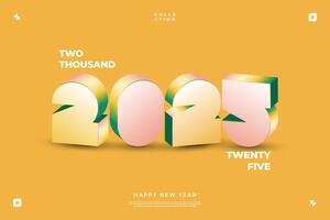2025 New Year celebration with Happy New Year's Eve fireworks, countdown to midnight on December 31st vector