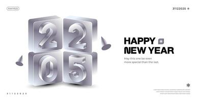 2025 New Year celebration with Happy New Year's Eve fireworks, countdown to midnight on December 31st vector