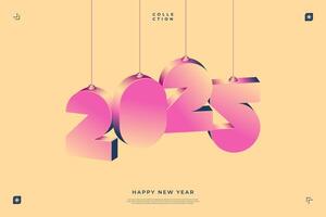 2025 New Year celebration with Happy New Year's Eve fireworks, countdown to midnight on December 31st vector
