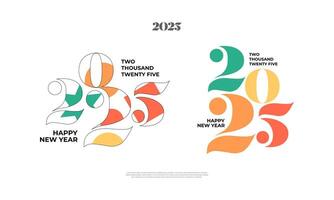 2025 New Year celebration with Happy New Year's Eve fireworks, countdown to midnight on December 31st vector