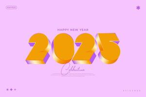 2025 New Year celebration with Happy New Year's Eve fireworks, countdown to midnight on December 31st vector