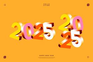 2025 New Year celebration with Happy New Year's Eve fireworks, countdown to midnight on December 31st vector