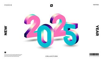 2025 New Year celebration with Happy New Year's Eve fireworks, countdown to midnight on December 31st vector