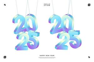 2025 New Year celebration with Happy New Year's Eve fireworks, countdown to midnight on December 31st vector