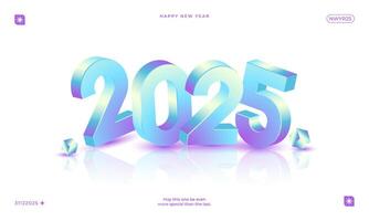 2025 New Year celebration with Happy New Year's Eve fireworks, countdown to midnight on December 31st vector