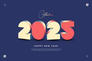 2025 New Year celebration with Happy New Year's Eve fireworks, countdown to midnight on December 31st vector