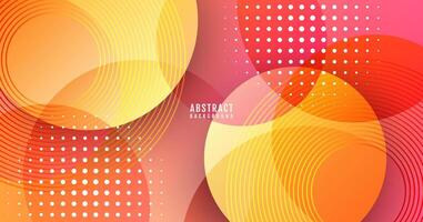 3D geometric abstract background on bright space with circles effect decoration. Graphic design element with modern shape style. Dynamic colors concept for web banner, flyer, card, or brochure cover vector