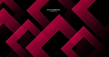 3D red black abstract background overlap layer on dark space with squares shape effect decoration. Modern graphic design element with cutout concept for web, poster, flyer, card, cover, or brochure vector