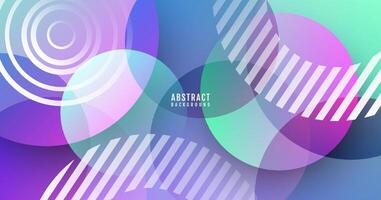 3D geometric abstract background on bright space with circles effect decoration. Graphic design element with modern shape style. Dynamic colors concept for web banner, flyer, card, or brochure cover vector
