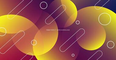 3D geometric abstract background on bright space with circles effect decoration. Graphic design element with modern shape style. Dynamic colors concept for web, flyer, poster, card, or brochure cover vector