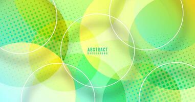 3D geometric abstract background on bright space with circles effect decoration. Graphic design element with modern shape style. Dynamic colors concept for web banner, flyer, card, or brochure cover vector