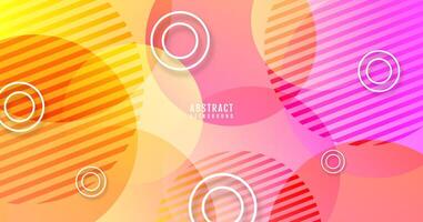 3D geometric abstract background on bright space with circles effect decoration. Graphic design element with modern shape style. Dynamic colors concept for web banner, flyer, card, or brochure cover vector
