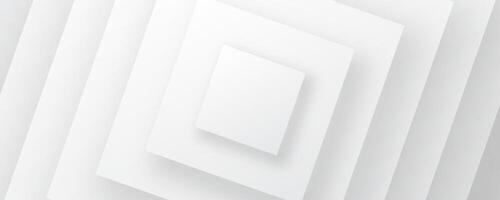 3D white abstract background overlap layer on bright space with cutout shape effect decoration. Modern graphic design element squares style concept for web banner, art, flyer, card, or brochure cover vector