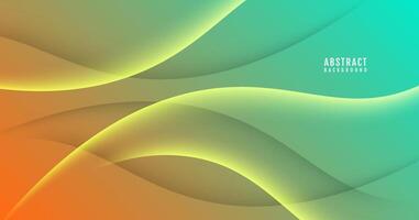 3D colorful abstract background overlap layer on bright space with waves effect decoration. Minimalist modern graphic design element cutout style concept for web banner, flyer, card, or brochure cover vector