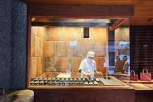 Fukuoka, Japan November 18, 2023 Umegae Mochi Yasutake Main Store in Dazaifu. It was founded in 1948. photo