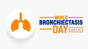 World Bronchiectasis Day background template. Holiday concept. Use a background, banner, placard, card, and poster design template with text inscription and standard color. vector