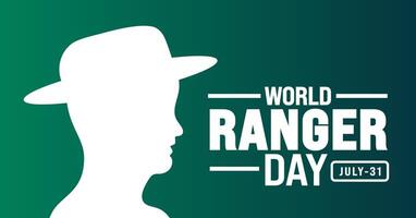 World Ranger Day background template. Holiday concept. Use to background, banner, placard, card, and poster design template. vector