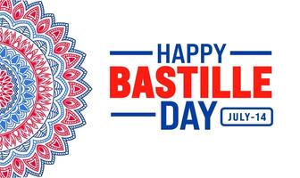 Happy Bastille Day background template. Holiday concept. Use to background, banner, placard, card, and poster design template. vector