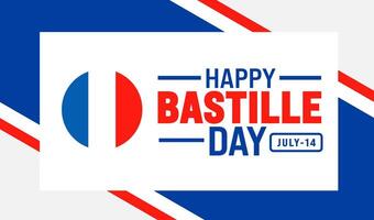 Happy Bastille Day background template. Holiday concept. Use to background, banner, placard, card, and poster design template. vector