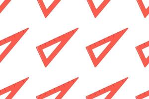 Straightedge symbol. Ruler icon seamless pattern on white background. Flat design. vector