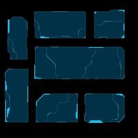Futuristic user interface illustration hud frame digital screen. vector